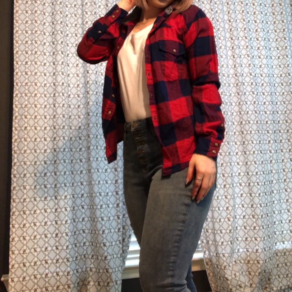 Red and blue flannel!
